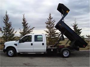  FORD F350 XL CREW 2WD 9FT DUMP 6.8L VK ONLY