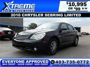  Chrysler Sebring Limited $99 bi-weekly APPLY NOW DRIVE
