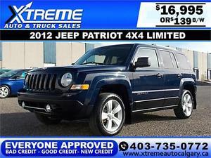  Jeep Patriot 4x4 Limited $139 bi-weekly APPLY NOW DRIVE