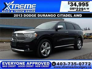  Dodge Durango Citadel $229 bi-weekly APPLY NOW DRIVE