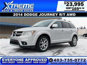  Dodge Journey R/T AWD $169 bi-weekly APPLY NOW DRIVE