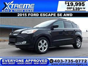 Ford Escape SE AWD $139 BI-WEEKLY APPLY NOW DRIVE NOW