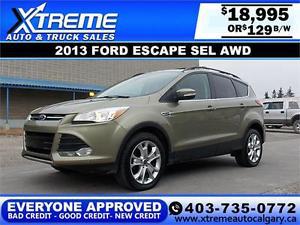  Ford Escape SEL AWD $129 bi-weekly APPLY NOW DRIVE NOW