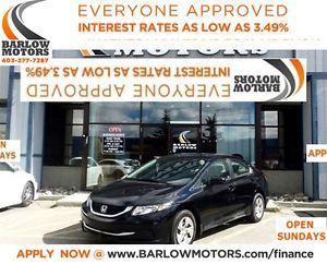  Honda Civic LX*EVERYONE APPROVED* APPLY NOW DRIVE NOW.