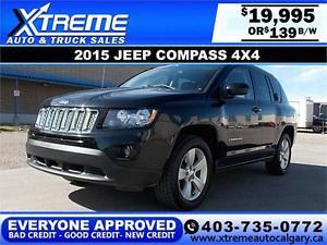  Jeep Compass 4X4 North $139 bi-weekly APPLY NOW DRIVE