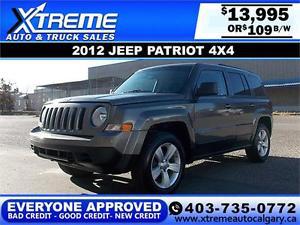  Jeep Patriot 4x4 North $109 bi-weekly APPLY NOW DRIVE