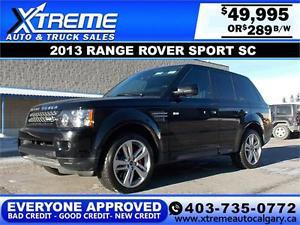  Range Rover Sport SC $289 BI-WEEKLY APPLY NOW DRIVE NOW