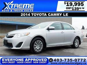  Toyota Camry LE $139 Bi-Weekly APPLY NOW DRIVE NOW