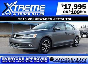  Volkswagen Jetta TSI $109 bi-weekly APPLY NOW DRIVE NOW