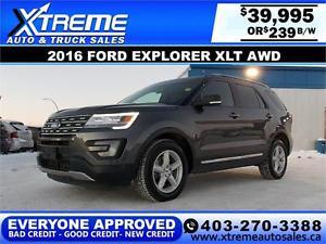  Ford Explorer XLT 4WD $239 BI-WEEKLY APPLY NOW DRIVE