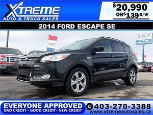  Ford Escape SE EcoBoost $139 bi-weekly APPLY NOW DRIVE