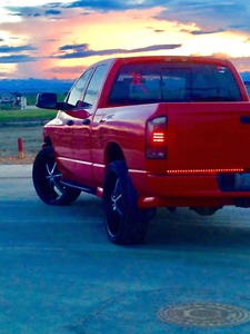 DODGE RAM ON 26S!! clean body. Stereo. Looking for trades.