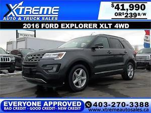  Ford Explorer XLT 4WD $239 BI-WEEKLY APPLY NOW DRIVE