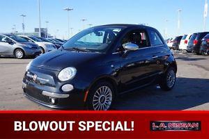  FIAT 500 CONVERTIBLE LOUNGE Leather, Heated Seats,