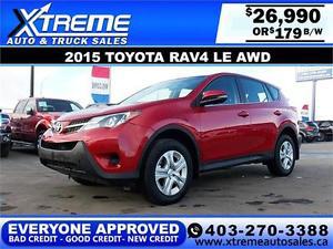  TOYOTA RAV4 LE AWD $179 BI-WEEKLY APPLY NOW DRIVE NOW