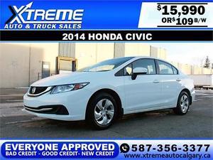  Honda Civic $109 bi-weekly APPLY NOW DRIVE NOW