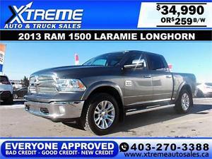  RAM  Laramie Longhorn $259 b/w APPLY NOW DRIVE NOW
