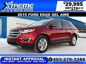  Ford Edge SEL AWD $179 BI-WEEKLY APPLY NOW DRIVE NOW