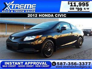  Honda Civic Coupe $99 bi-weekly APPLY NOW DRIVE NOW
