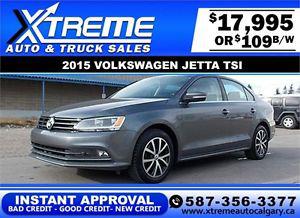  Volkswagen Jetta TSI $109 bi-weekly APPLY NOW DRIVE NOW
