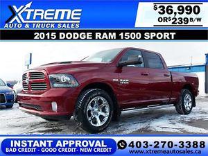  RAM  SPORT CREW $239 BI-WEEKLY APPLY NOW DRIVE NOW