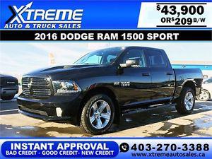  Ram  Sport Crew $289 BI-WEEKLY APPLY NOW DRIVE NOW