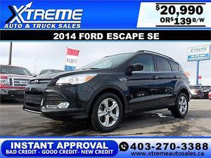  Ford Escape SE EcoBoost $139 bi-weekly APPLY NOW DRIVE