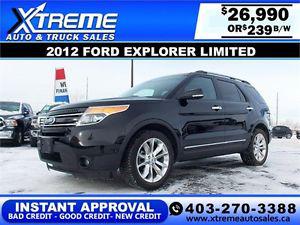  Ford Explorer Limited $235 bi-weekly APPLY NOW DRIVE