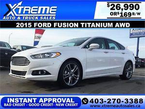  Ford Fusion Titanium AWD $169 bi-weekly APPLY NOW DRIVE