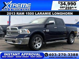  Ram  Laramie Longhorn $259 b/w APPLY NOW DRIVE NOW