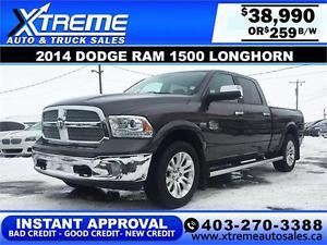  Dodge RAM  Longhorn $259 bi-weekly APPLY NOW DRIVE