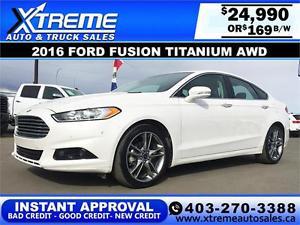  Ford Fusion Titanium AWD $169 BI-WEEKLY APPLY NOW DRIVE