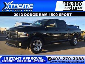 Dodge Ram  Sport $219 bi-weekly APPLY NOW DRIVE NOW