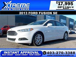  Ford Fusion SE EcoBoost $119 bi-weekly APPLY NOW DRIVE