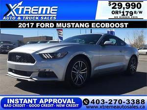  Ford Mustang EcoBoost $179 bi-weekly APPLY NOW DRIVE