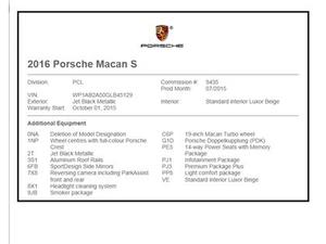  Porsche Macan S PREMIUM PACK PLUS