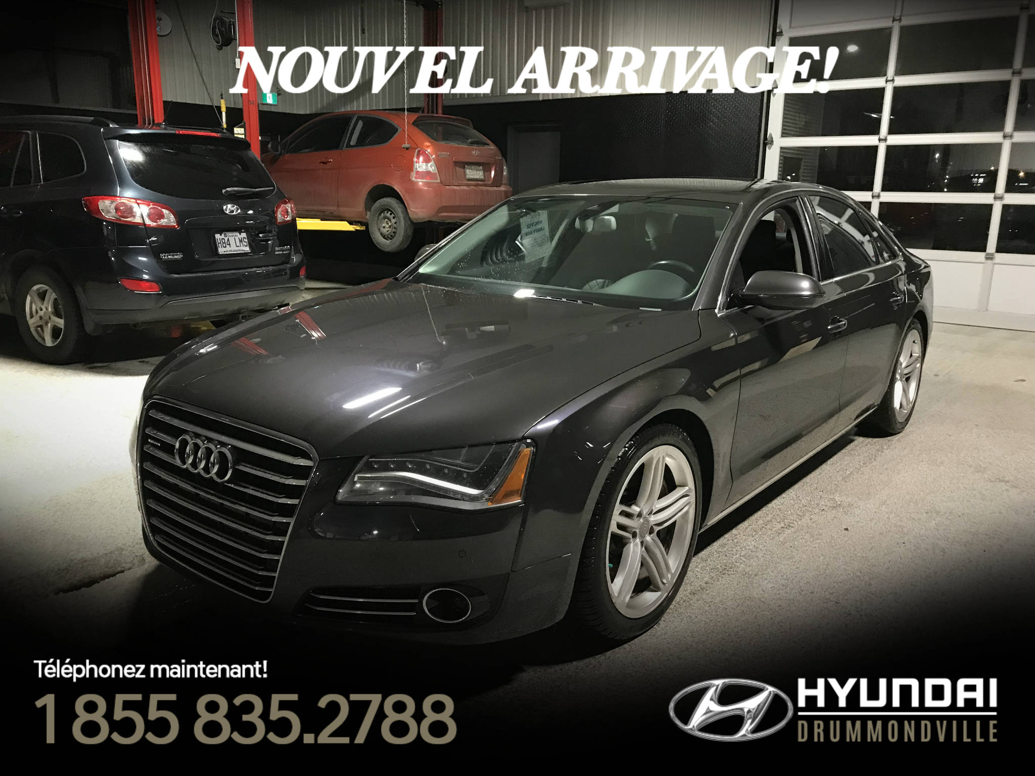  Audi A8 GARANTIE + NAVI + TOIT + CUIR + CAMÉRA +