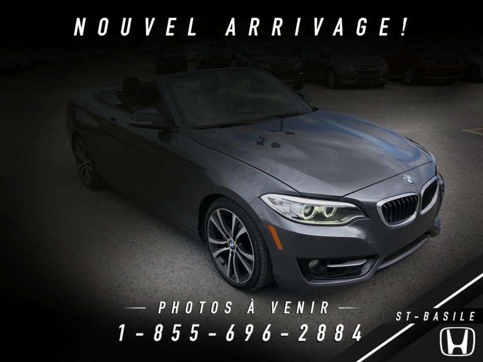  BMW 2 Series XDRIVE CABRIOLET + CUIR + BLUETOOTH + W